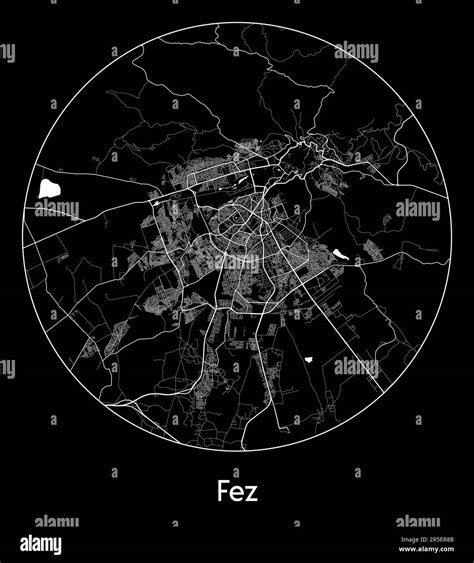 City Map Fez Morocco Africa vector illustration Stock Vector Image ...