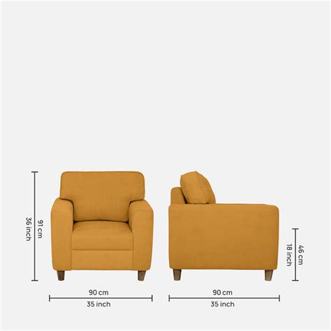 Buy Utopia Yellow Fabric 1 Seater Sofa Online and Get Upto 25% Off* On ...