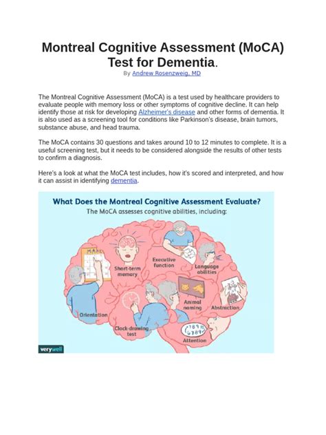 Montreal Cognitive Assessment | PDF | Dementia | Alzheimer's Disease