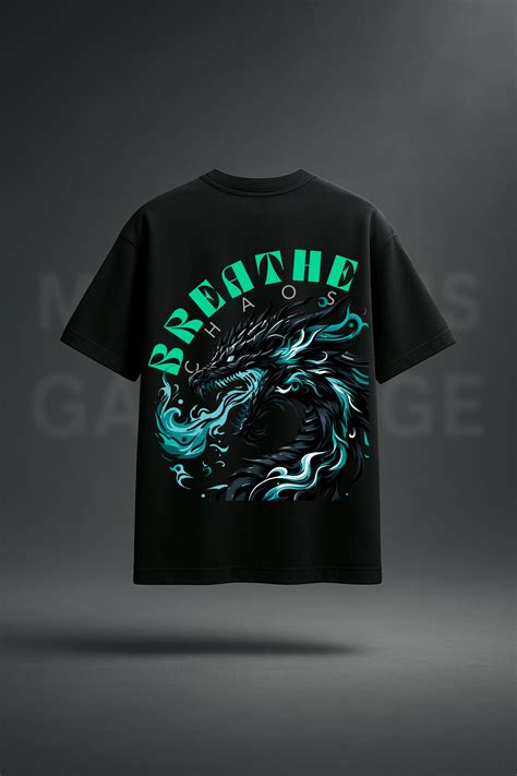 BREATHE CHAOS Oversized T-Shirt | 240 GSM Heavyweight Streetwear – Dra ...