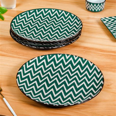 Oscilla Green 16 Piece Ceramic Dinner Set For 4 Online - Premium Dinner ...
