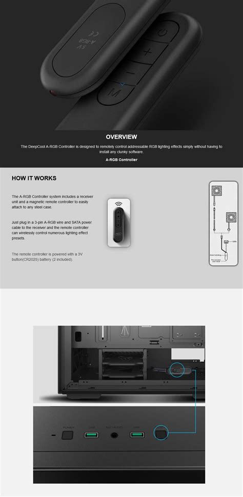 Deepcool RGB Remote Controller Guide 的图像结果