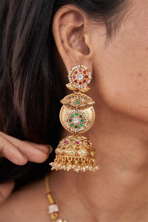 Sone Pe Suhaga Big Gold Jhumkas | Sone Pe Suhaga Collection – Attrangi