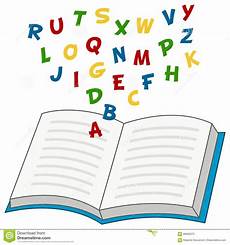 libro lettere d open book with alphabet letters stock vector libro lettere d open book with alphabet letters stock vector