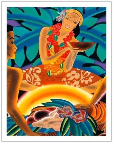 Pacifica Island Art The Luau - Hawaiian Feast (L_au) - Vintage Ocean ...