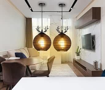 Buy kinis Luster Open Doom with Deer Horn Hanging Lamp/Pendant Lamp ...