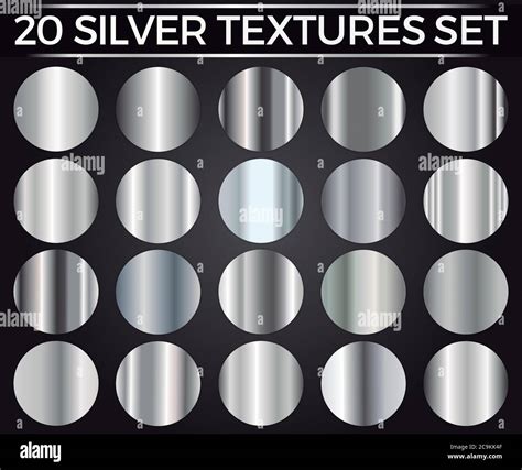 Vector Set of Silver Gradients, Silver Squares Collection, Textures ...