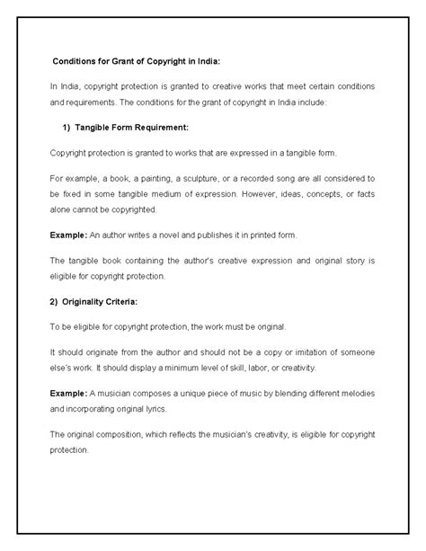 Copy Right-Basic Requirements - Conditions for Grant of Copyright in ...