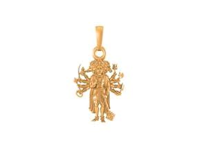 AKSHAT SAPPHIRE 925 Sterling Silver 22k Gold Plated God Panchmukhi ...