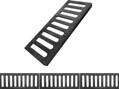 Natotela Ductile Iron Driveway Channel Drain Grate-20x8 in. Metal ...