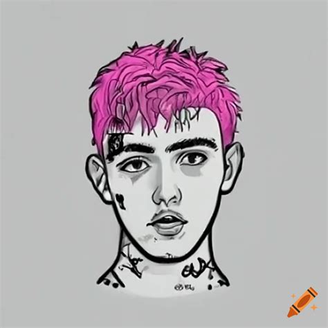 Simple drawing of lil peep on Craiyon