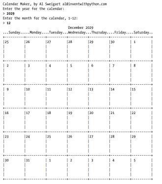 Image result for Python Simple Project Calendar