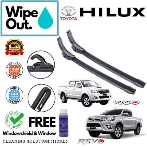 Toyota Hilux VIGO / REVO WipeOut NANODRY-Tech SILICONE Wiper Blade 19 ...