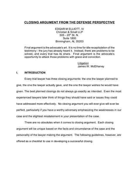 Image result for Closing Argument Defense Examples