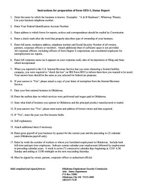 Fillable Online oes 1 instructions form Fax Email Print - pdfFiller