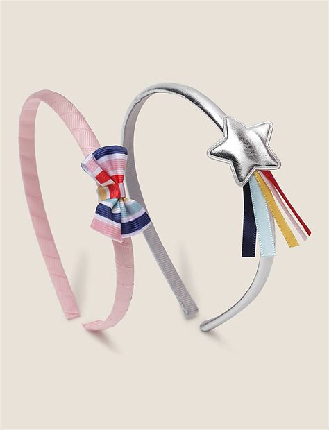 2 Pack Multi Alice Headbands