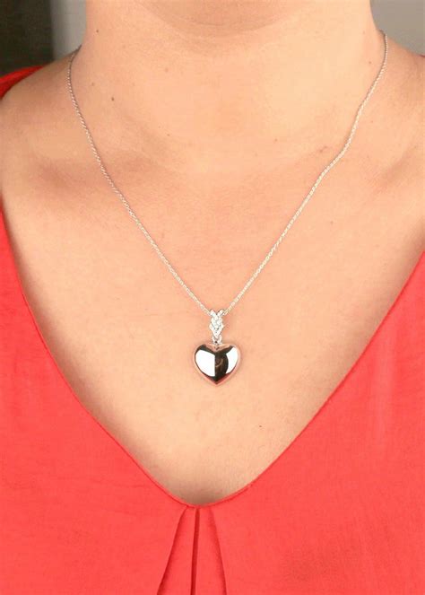 Get Stone Detail Sterling SIlver Heart Necklace at ₹ 1199 | LBB Shop