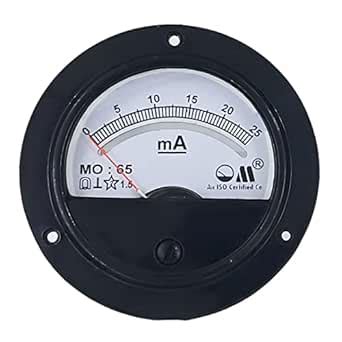 Om Meters MO-65 Round Moving Coil Analog Panel Meter 25mA Milli Ammeter ...
