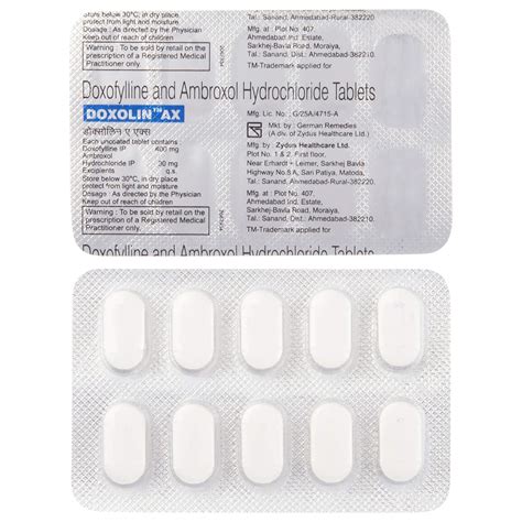 Doxolin AX -Strip of 10 Tablets : Amazon.in: Health & Personal Care