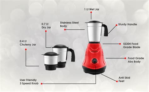 Buy Kutchina Victor 500 Hygrade Motor Mixer Grinder 500 Watt with 3 ...