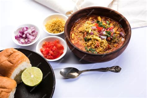 Usal or misal pav is a traditional chat food from maharashtra, india ...