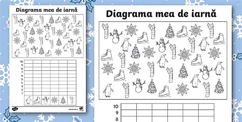 Numărăm până la 10: Diagrama mea de iarnă – Activitate