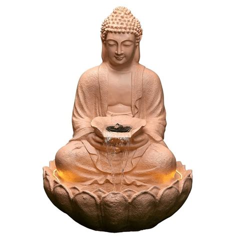Lotus(Kamal) 4.5FT Tall Buddha Water Fountain for Home, Office, Garden ...