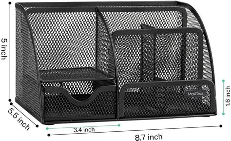 Buy MaxGear Mesh Desk Organizer Office Desktop Organizer with Drawer ...