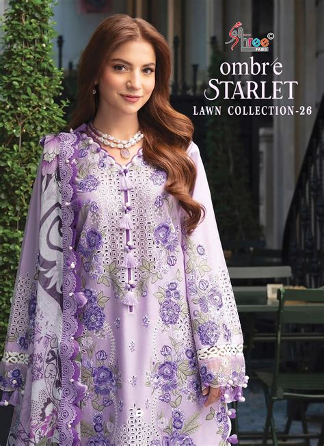 Shree Ombre Starlet Lawn Collection Vol 26 Cotton Dupatta Pakistani Suits