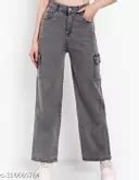 MAA PADMAWATI WOMEN'S CARGO DENIM JEANS FASHIONABLE FIT AND COMFORTABLE ...