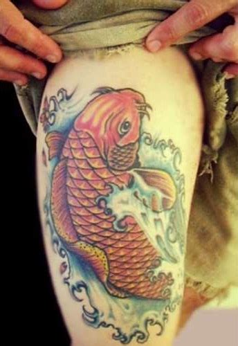 koi fish leg tattoo ideas