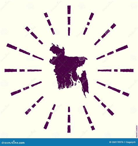 Bangladesh Logo. Grunge Sunburst Poster With Map. Vector Illustration | CartoonDealer.com #268178976