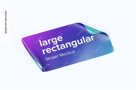 Premium PSD | Large rectangular sticker mockup