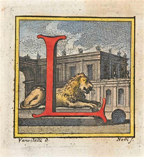 Luigi Vanvitelli - Letter of the Alphabet P - Etching by Luigi ...