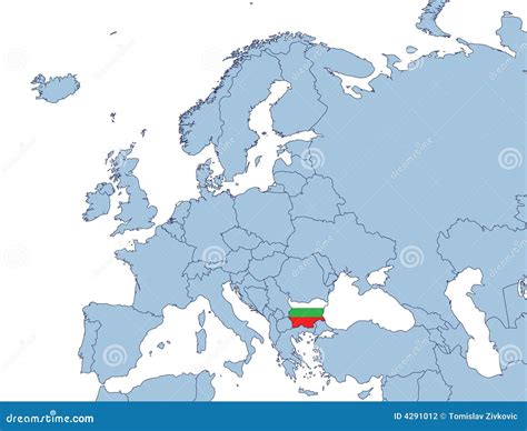 Bulgaria location in europe map