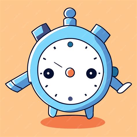 An alarm clock for kids coloring book hand drawing styles vector illustration cartoon | Premium ...