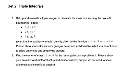 Image result for Finding Mass Using a Triple Integral