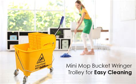 Dhwani Enterprise Single Bucket Wringer Trolley (20 LTR) with Check ...