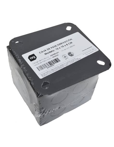 CAJA DE PASE 10 X 10 X 8 HIERRO NEGRA AG