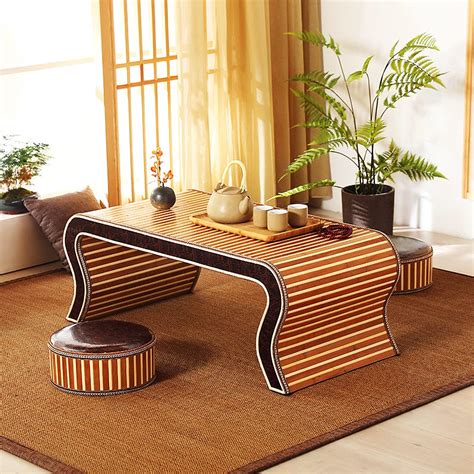 Modern Coffee Table Set w/2 Footstool Japanese Floor Philippines | Ubuy