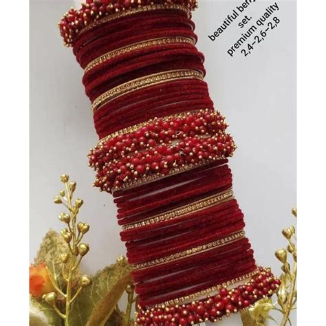 Martina Jewels Pack Of 6 Traditional Gold Plated Thread & Mirror And P ...