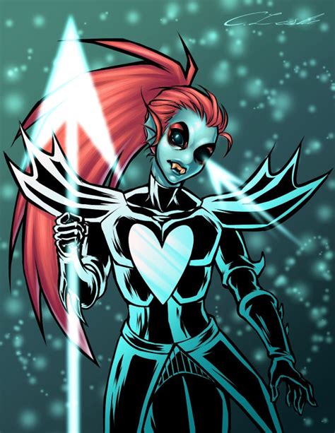 Undyne the Undying - Illustration Print (8.5"x11") - Etsy