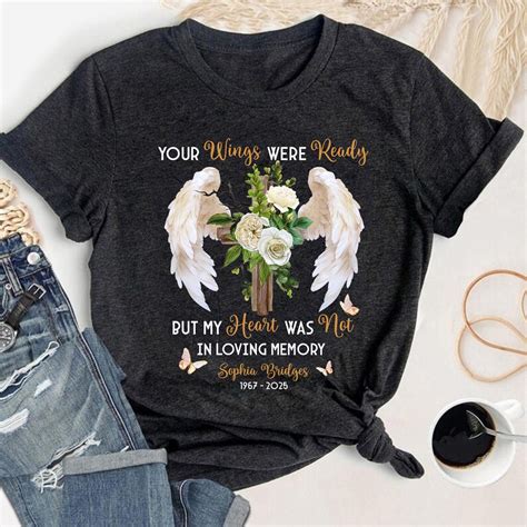 Personalized Memorial T-shirt, Custom Photo in Loving Memory Memorial ...
