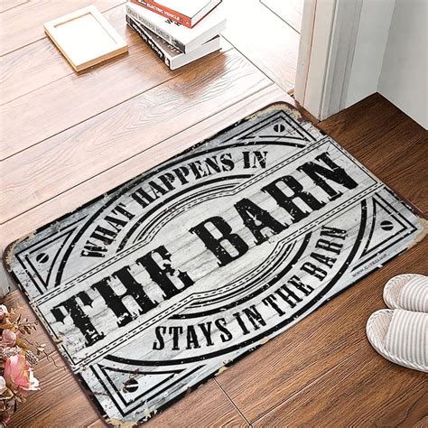 Amazon.com: Dsoluuing Funny Floor Mats for Front Door What Happens in ...