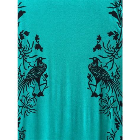 Buy Ira Soleil Women's Viscose Peacock Print Kurti, Blue, S ...