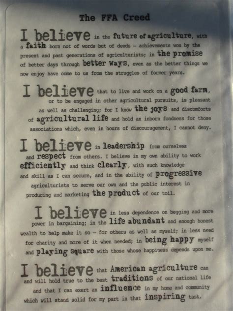 Printable Ffa Creed