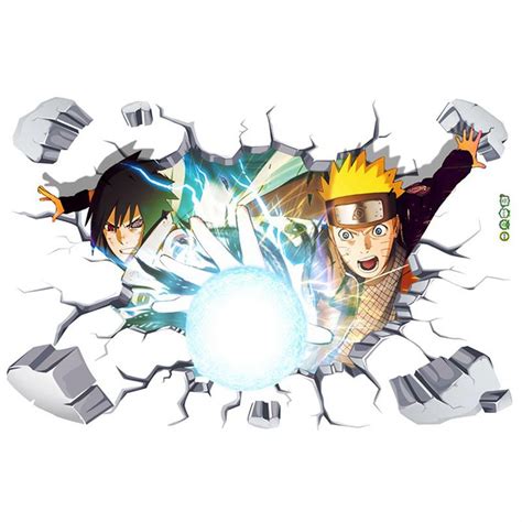 Buy Taicanon Anime Naruto 3D Self-adhesive Stickers, Removable Break ...
