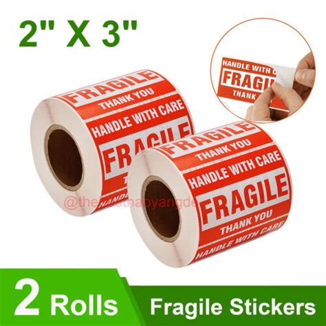 Fragile Stickers 2 Rolls 500 2x3 Fragile Label | Ubuy India
