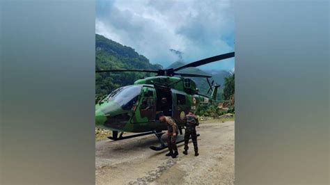 Army chopper makes one-skid landing on road in Arunachal while on ...