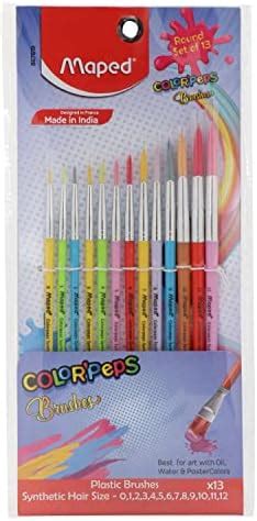 Faber-Castell Tri-Grip Brush - Round, Pack of 13 (Assorted) : Amazon.in ...